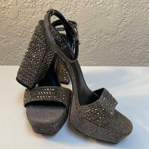 Vince Camuto open toe platform heels.